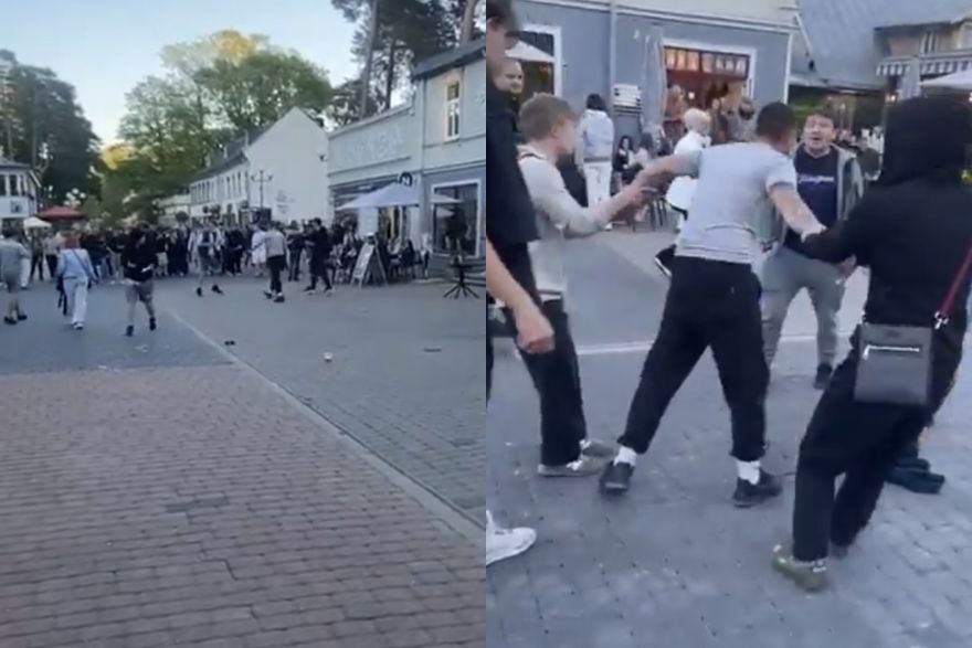 Jūrmalā ielas vidū svētku laikā izcēlies asiņains kautiņš lielā barā