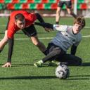 Attēls rakstam: Sarkanā kartīte, nerealizēta "pendele" un seši vārti: Ķekavas futbolisti uzvar Olainē (papildināta)